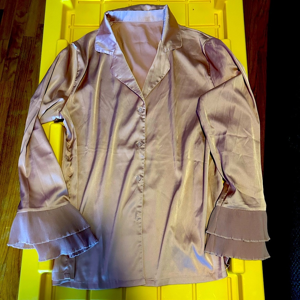 Pink silk Pajama set